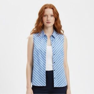 Jones Collared Blue Shirt, snaps